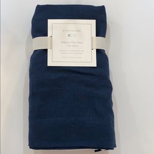 Belgian flax linen crib skirt